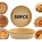 50PCS Air Fryer Liners,Air Fryer Disposable Paper Liner, Non-stick Disposable Baking Paper for Air Fryer Oil-proof
