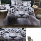 3D Three-dimensional Domineering Tiger Animal Four-piece Skin-friendly Cotton Bedding Student Duvet Cover Sheet