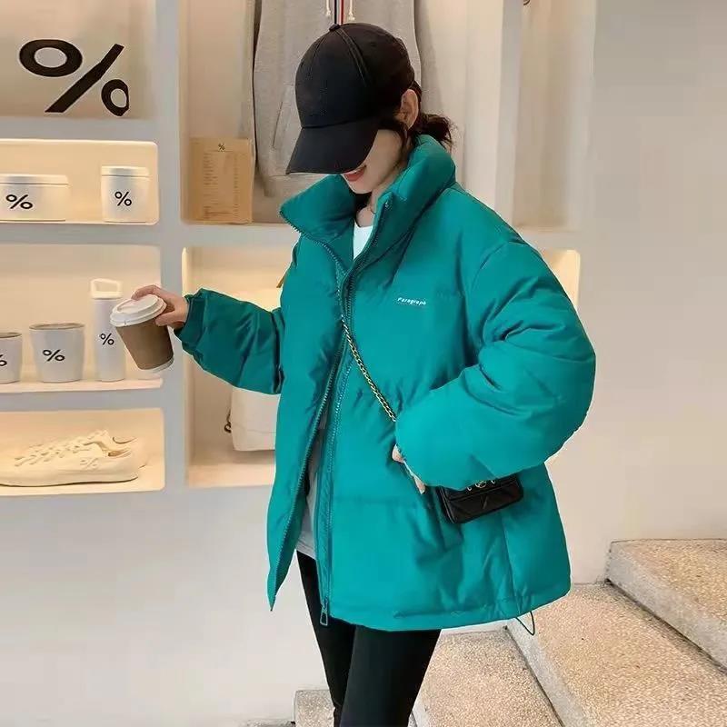 Women's Down Padded Jacket Korean Style Loose Thick Padded Jacket Fashion Winter Short Bread Jacket Padded Jacket