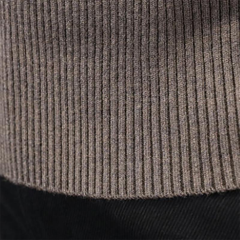 Men's Half Turtleneck Sweater Men's Thick Autumn and Winter Slim Sweater Casual Pullover Knitted Sweater