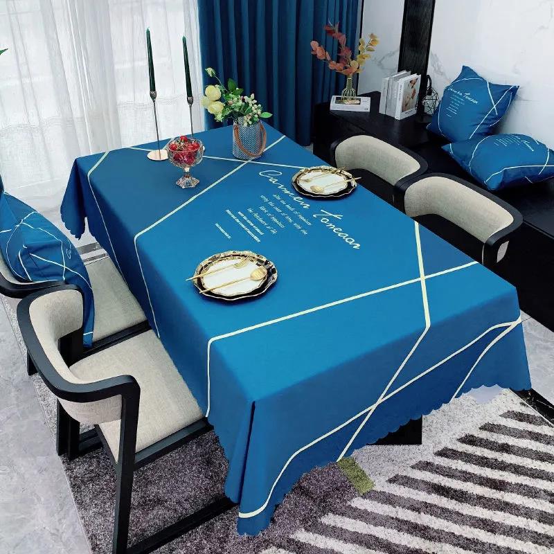 Modern Minimalist Tablecloth Kitchen Decoration Dining Table Cover Waterproof and Oil-proof Tablecloth