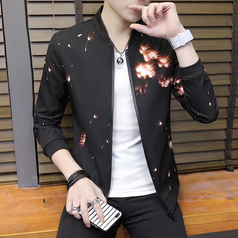 Stand-up Collar Slim Jacket Men Clothing Jacket Men Autumn And Winter Wild Casual Personality