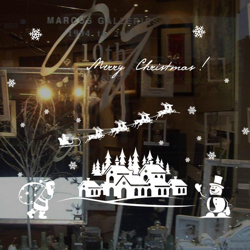 [Wall stickers] Santa Cluas snowman wall stickers home decor living room bedroom kids rooms festival