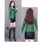 Luxurious Long sleeve Leather jacket Wild Large size Leather coat Winter Woman's Leather clothing