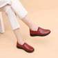 Women's Cowhide Mother Single Shoes Spring and Autumn Middle-aged and Elderly Soft-soled Comfortable Non-slip Work Shoes Flat Casual Shoes