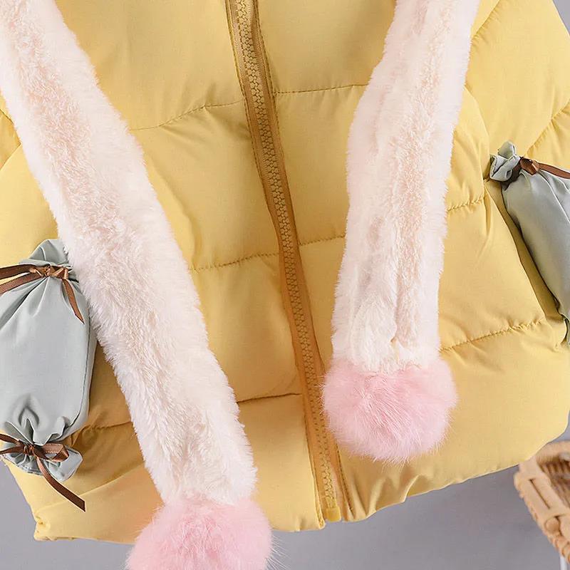 Winter Clothing Plus Fleece Warm Cotton Coat Thickened Plus Fleece Windproof Winter Padded Jacket