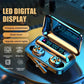 Bluetooth V5.0 Earphones Wireless with Mic Sports Waterproof 2200mAh Charging Box for Ios Android