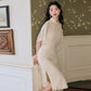 Improved Version of Chinese Style Women's Hanfu Cheongsam Women's Retro Elegant Long Temperament Dress Slim Cute Retro Style Embroidery Pattern