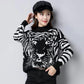 Autumn Winter Loose Plus Size Thick Sweater coat Female Printing Casual Slim Pullover sweater outwear  Student Wear