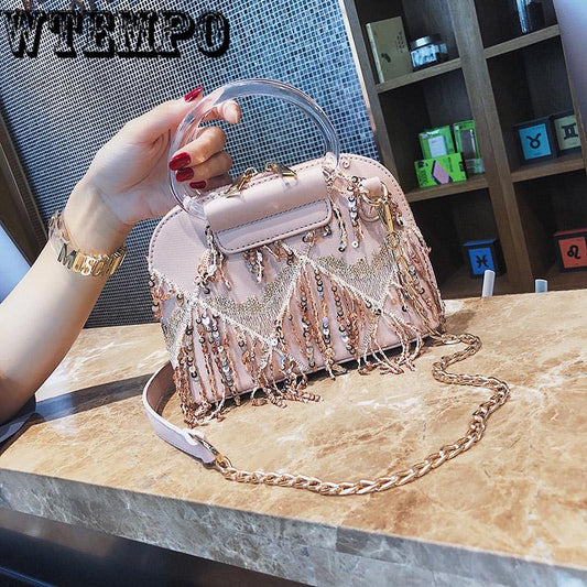 Fashion Women's Bag Summer Shoulder Bag Messenger Bag Chain Bag Trend Wild Tassels Casual Bag