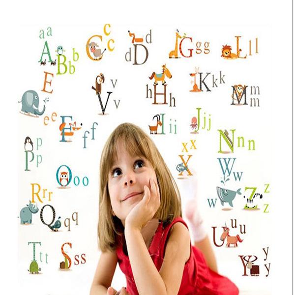Removable wallpaper 26 English writing letters stickers kindergarten early education wall stickers