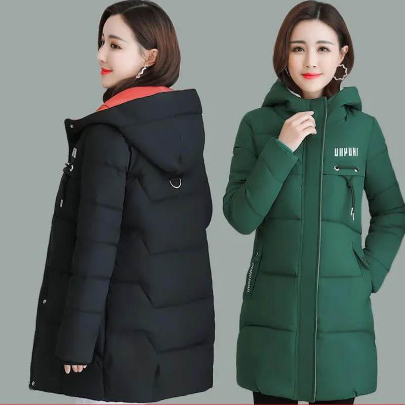 Plus Size Padded Down Jacket Ladies Mid-length Winter Wear
