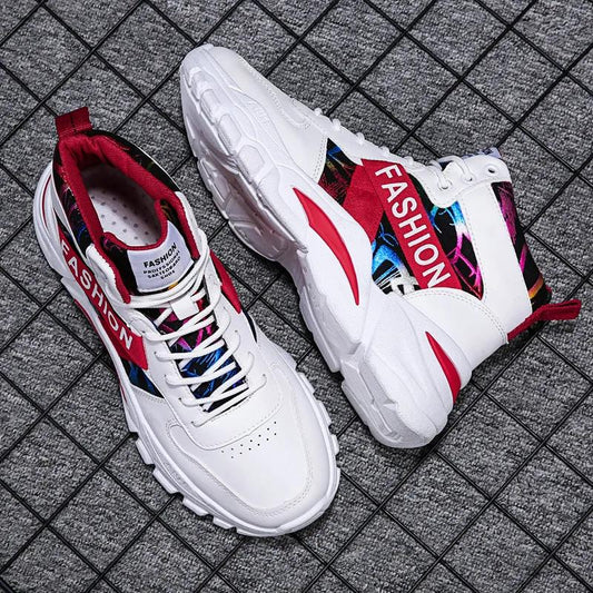 Spring Korean Style Trendy Men's Shoes All-match Sports High-top Sneakers Casual Canvas Breathable Tide Shoes