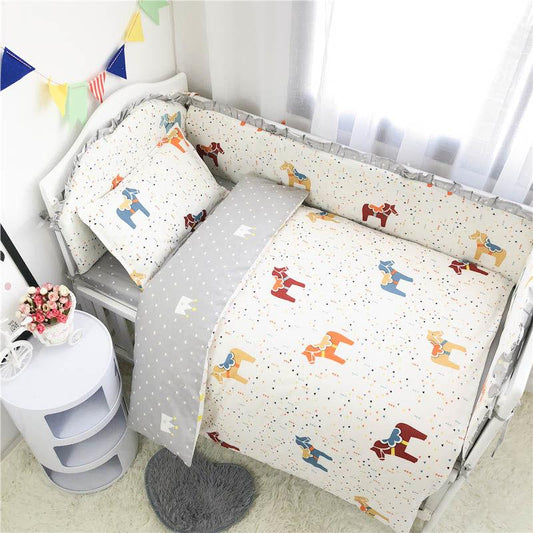 Crib Bed Surrounding Newborn Baby Pure Cotton Anti-collision Children's Stitching Bed Bed Surrounding Winter Thickening Bed Surrounding Soft Package