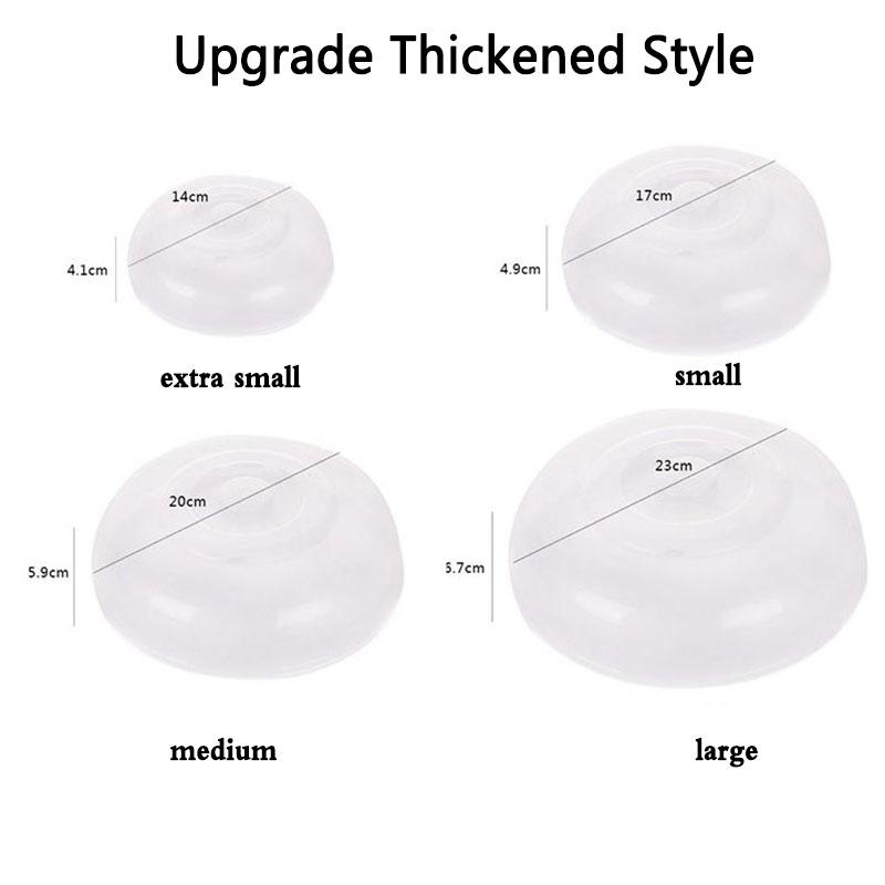 4pcs Plastic Microwave Food Cover Clear Lid Safe Vent Kitchen Tools Home Accessories
