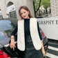 Winter Vest Ladies Plush Surface Soft and Warm Short Vest All-match Outer Wear Thick White Sleeveless Cardigan Jacket