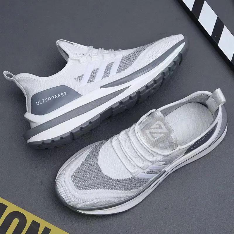 Spring Men's Shoes Trend All-match Casual Running Shoes Soft Sole Breathable Lightweight Shock-absorbing Sports Sneakers