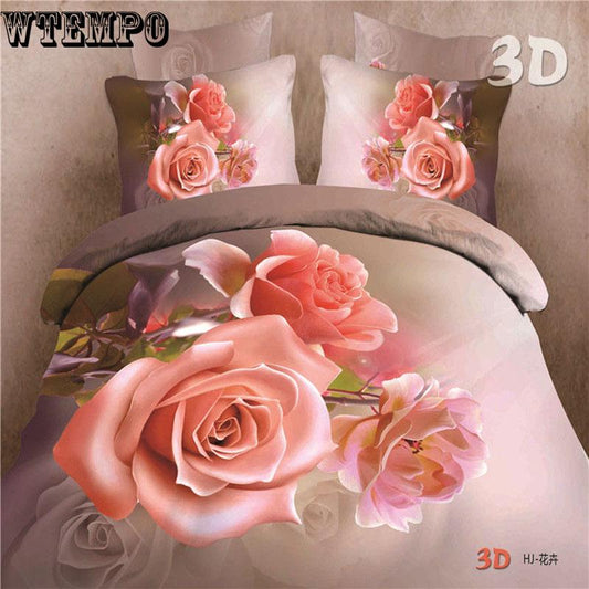 3D Three-dimensional Blue Dolphin Four-piece Sea View Fish Duvet Cover Sheet Twill Animal Double Theme Hotel Bedding