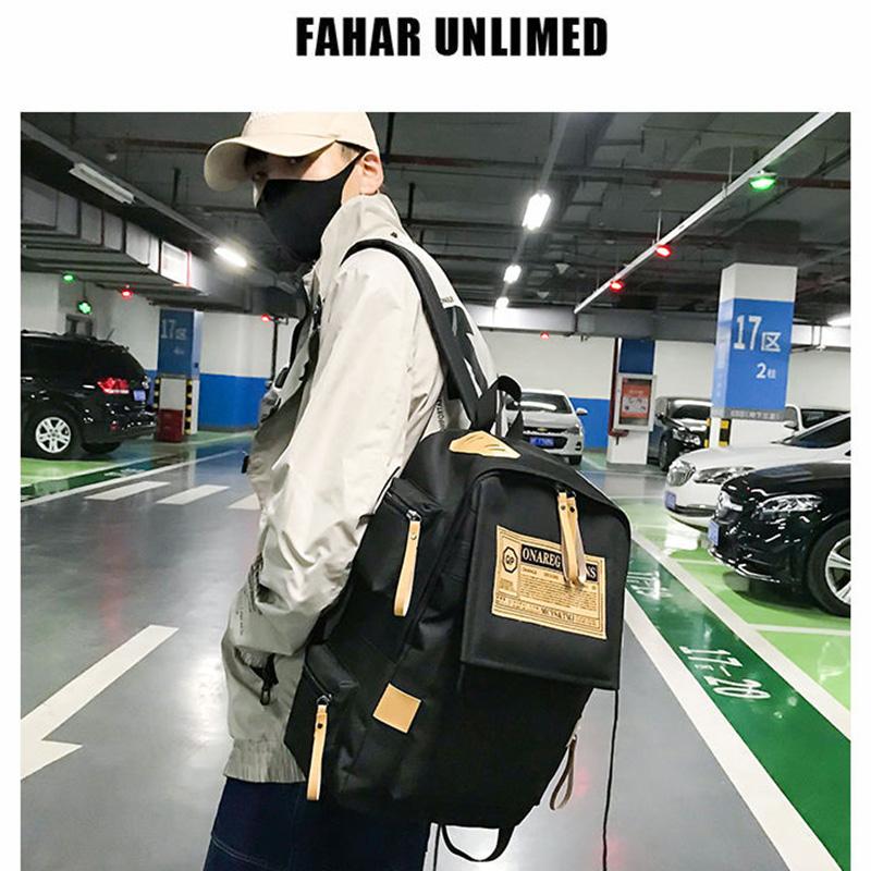 Backpack Men and Women Casual Simple Backpack Trend Personality Student School Bag Travel Bag