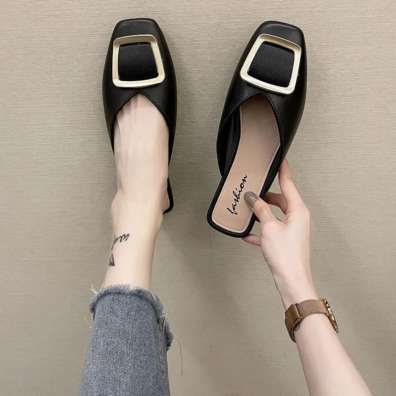 Summer Sandals Women's Outer Wear Soft Bottom Non-slip Solid Color Slippers