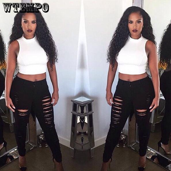 Women Denim Jeans High Waist Button Skinny Pencil Pants Stretch Long Trousers JeanS
