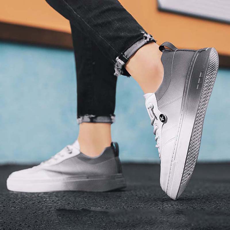 Summer Breathable Gradient Color Canvas Shoes Men's Trendy All-match Flat Casual Shoes