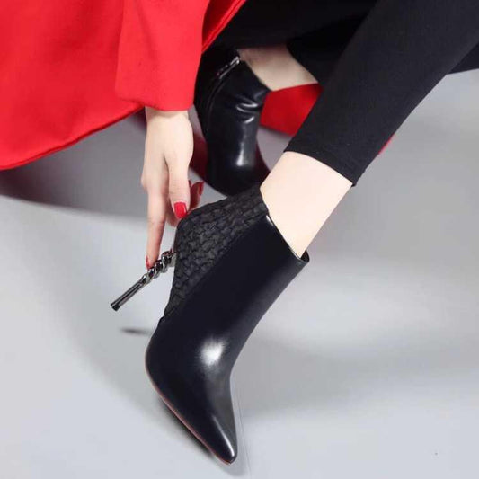 Ankle Boots for Women Leather Boots Women High Heels Boots Women Sexy Boots Booties Woman Botas