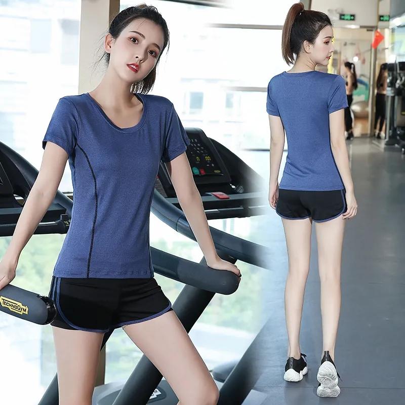 5PCS Women's Sports Suit Four Seasons Yoga Clothing Suit Running Sportswear Running Suit Gym Fitness Clothing Active Wear Elastic Stretch Outwear