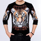 Casual T-shirt men's loose large size long-sleeved T-shirt men's long-sleeved T-shirt 3D printing