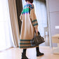 Vintage Rhombus Printed Knitted Cardigan Sweater Women Spring Autumn Oversized Knitted Jacket Loose Long Knitwear Outer Wear