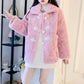 Winter Model Rabbit Plush Coat Female Korean Version Loose Horn Buckle Lamb Hair Western Style Faux Fur Coat