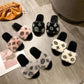 Slippers for Women Winter Fur Cotton Slides Open Toe Luxury Designer Indoor Soft Lady Slippers Shoes Leopard Sexy Female Winter Slipper Plus Size