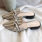 Sandals and Slippers Women's Outer Wear Spring and Summer Square Toe Korean Version of Thick with Bows All-match Lazy Half Slippers