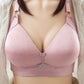 Female Thin No Steel Rings Gathering Large Size Large Cups Receiving Breasts Anti-sagging Breathable Lifting Shaped Fashion Jacquard Design Bras