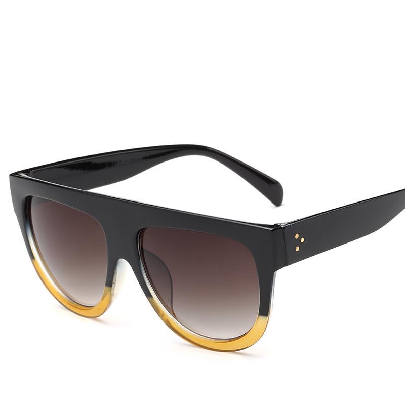 WTEMPO Ladies 2019 Vintage Sunglasses Woman Flat Top Mirror Sun Glasses Cat Eye Sunglasses
