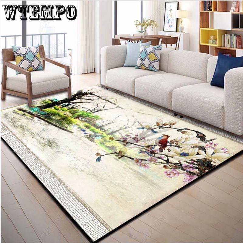 3D Printed Retro European Style Carpets Living Room Bedroom Study Bedside Carpet Decor Model Rugs