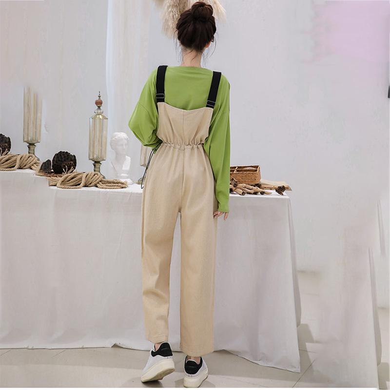 WTEMPO 1 Pcs Woman Summer  Woman Jumpsuit Jeans Long Romper Pants Pockets Sleeveless Adjusted Overalls Jeans Trousers
