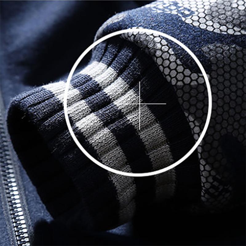 Camouflage Plus Velvet Sweater Hooded Jacket Men's Plus Size Jackets Autumn and Winter Business Slim Thickened Jackets