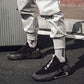 Spring Real Flying Knitting Shoes Men's Breathable Fashion Sneakers Black Gold Men's Sports Running Shoes Men's Shoes