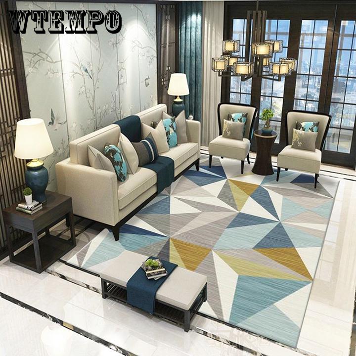 Nordic Modern Art Geometric Carpet for Living Room Bedroom Anti-skid Big Size Carpets
