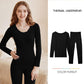 Women Winter Autumn Warm Clothes Thermal Underwear O-neck Tops Pants Female Tight Suit Thicken Comfortable Long Sleeve High Elasticity Slim Tracksuit