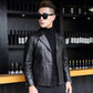 Genuine Leather Men's Leather Winter Motorcycle Jacket Top Layer Leather Short Fashion Slim Youth Leather Jacket