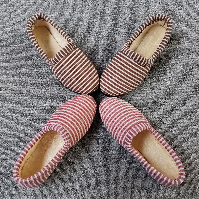 Women's Cotton Shoes Women's Winter Beijing Craft Cloth Shoes Home Shoes Indoor Casual Soft Sole Leopard Print