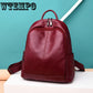 Backpack Women Leather Backpacks For Girls School Bags Fashion Vintage Solid Shoulder Bag Youth