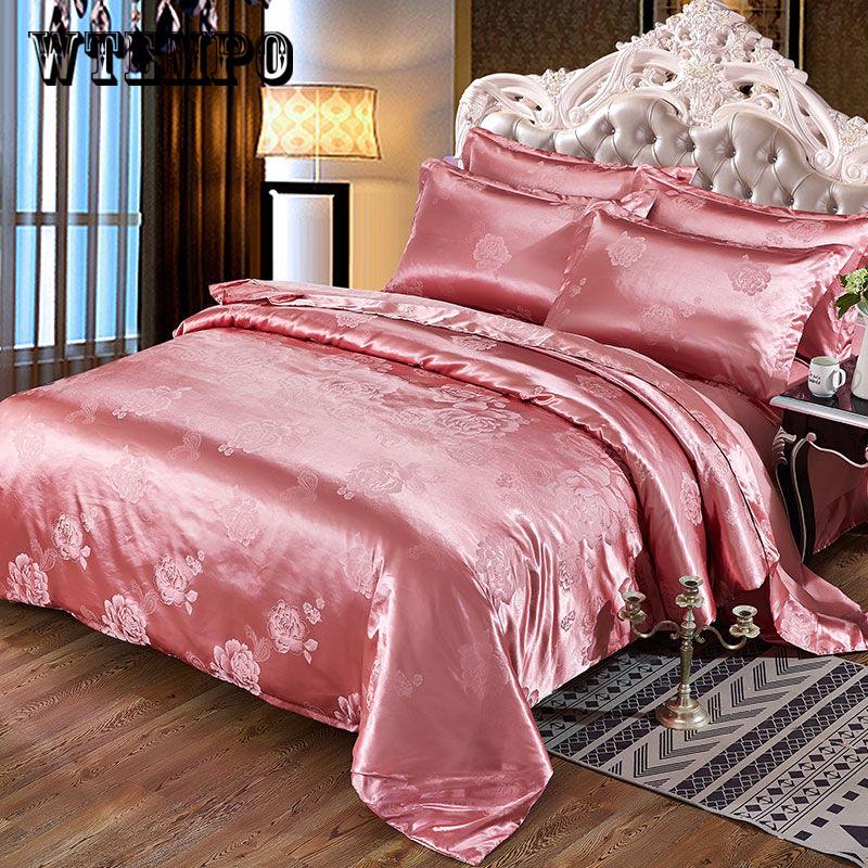 Embroidery Jacquard Bedding Set Cotton Stain Duvet Cover Set Bed Sheet Duvet Cover Pillowcase
