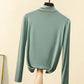 Spring New Women's Half Turtleneck Bottoming Shirt with A Slim Plus Size Top
