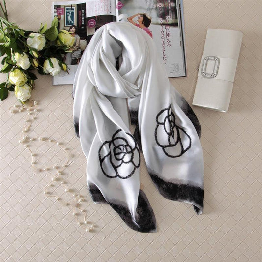 Women's Silk Scarves, Women's Ever-changing Scarves Long Warm Silk Scarves All-match Shawls In Autumn and Winter Women's Summer Sunscreen Shawls