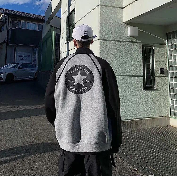 Autumn and Winter Korean Version of The Trendy Cardigan Sweater Sports Boys Loose Trendy Brand Jacket Couple Jacket