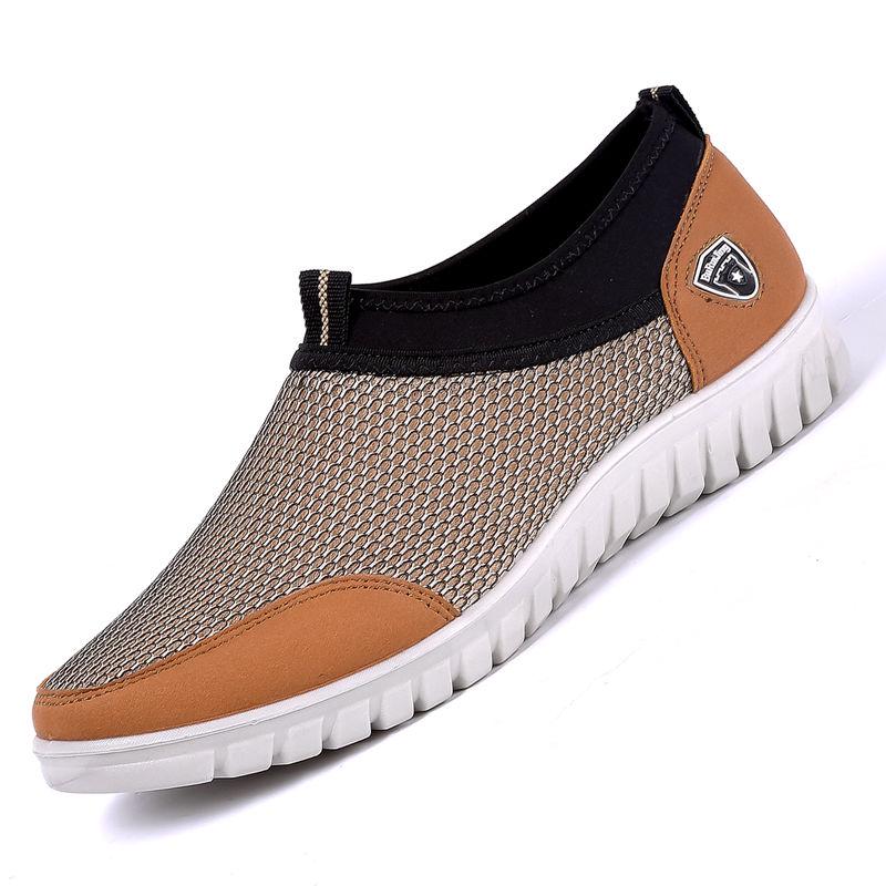 Summer Mesh Shoe Sneakers for Men Shoes Breathable Men's Casual Shoes Slip-On Male Shoes Loafers Casual Walking 38-48