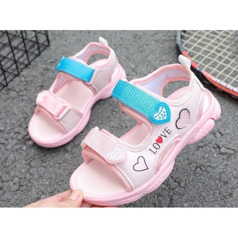 Girls' Sandals  Summer Big Children's Fashion Princesses Little Girls Soft Bottom Non-slip, Open Toe Lightweight  Breathable Children's Beach Sandals